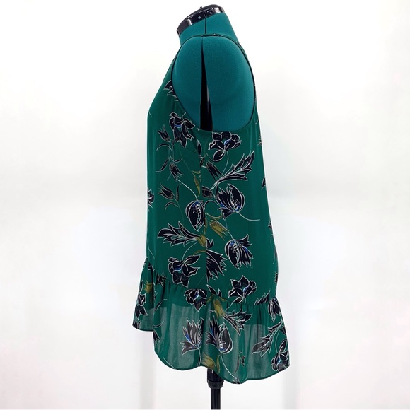 Cabi NWT Zoe Top # 3276 Green Wildflower Print Peplum Hem Tank Style Top, Medium - Picture 5 of 16